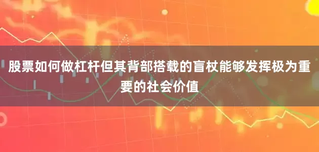 股票如何做杠杆但其背部搭载的盲杖能够发挥极为重要的社会价值